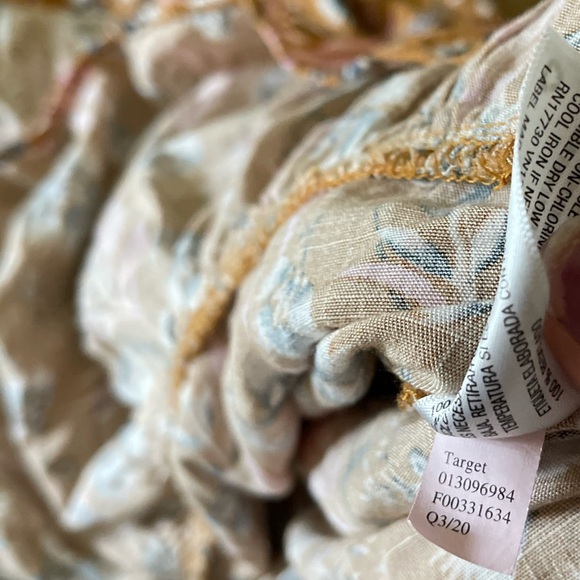 Universal Thread| Burnt Orange, Rust Floral Tiered Ruffle Midi Dress•••Prairie - Picture 8 of 12